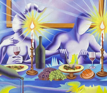 A cena con l artista Mark Kostabi