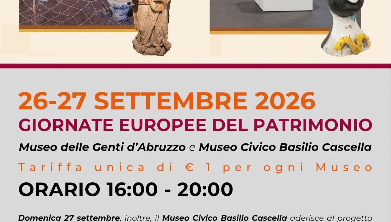 Giornate Europee del Patrimonio 2026 a Pescara